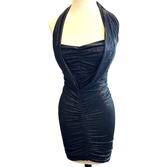 Twenty Sparkly Glitter Bodycon Halter Mini Dress - Picture 2 of 11